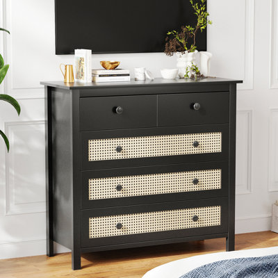 Buffet avec 4 tiroirs, console en bois pour la cuisine, le salon et la salle à manger