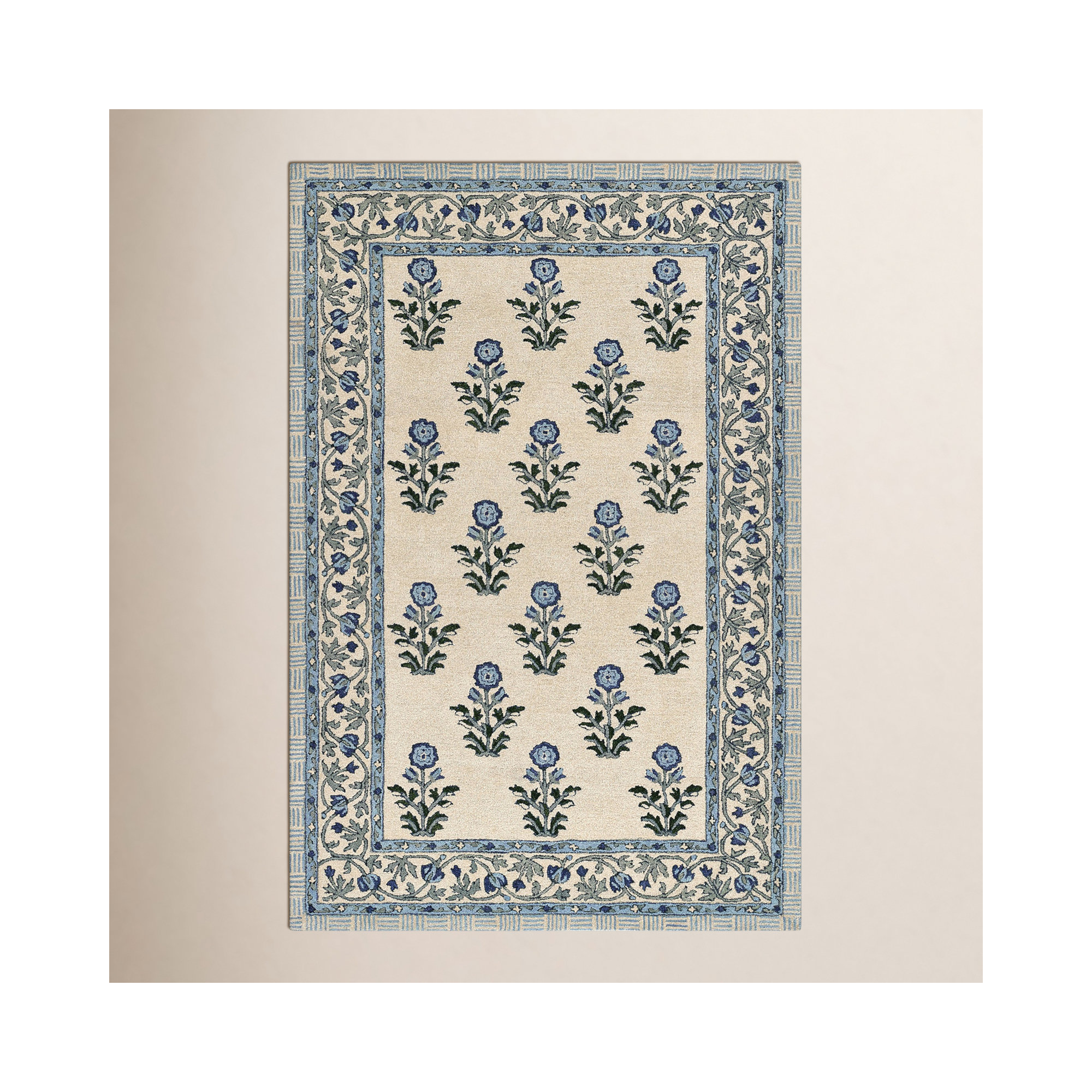 Alice Handmade Wool Rug, Rectangle 2' x 3'