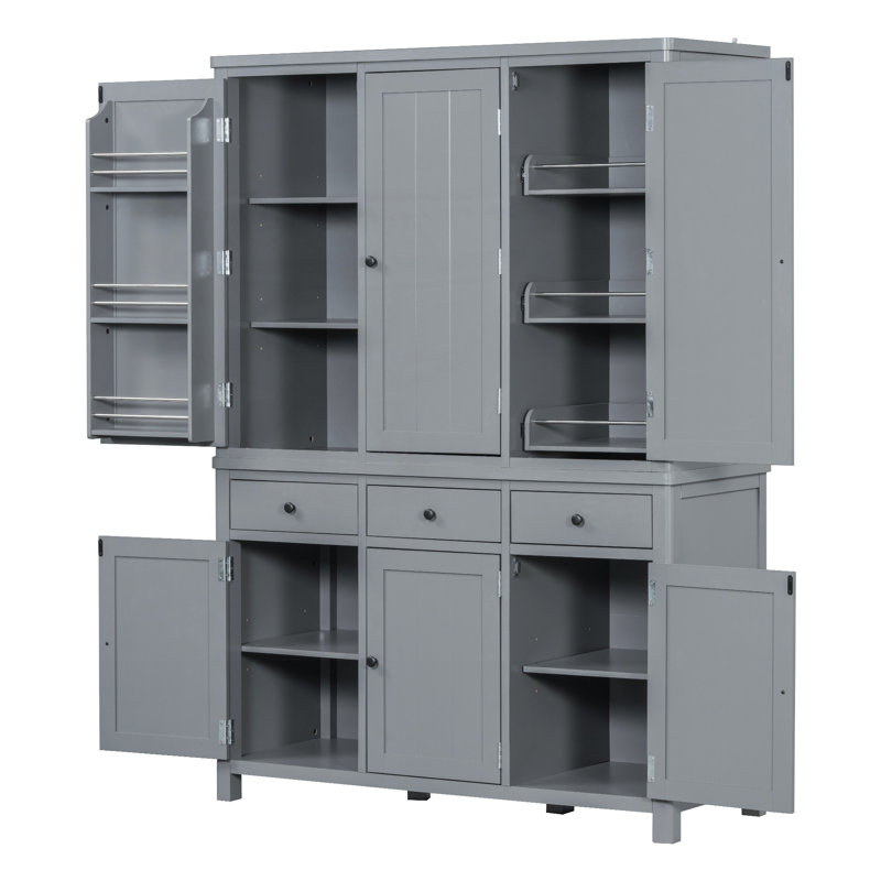 Garde-manger autoportant Farmhouse 74,8 po, Gris