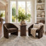 Fauteuils d'appoint en chenille à assise large de 22,5 pouces