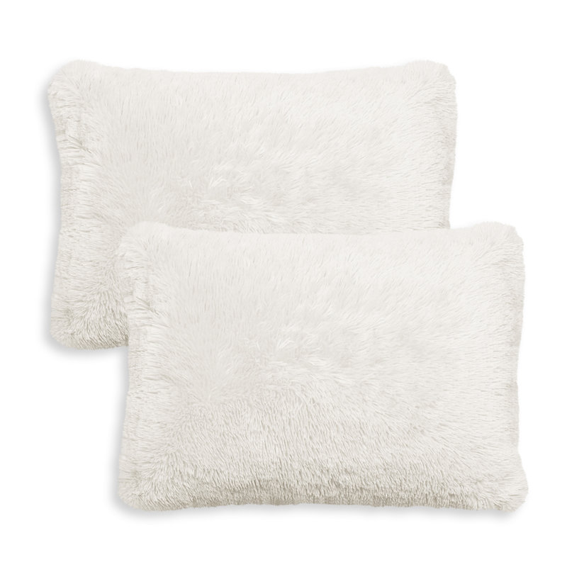 Ivory Faux Fur Standard/Queen Pillowcase Set
