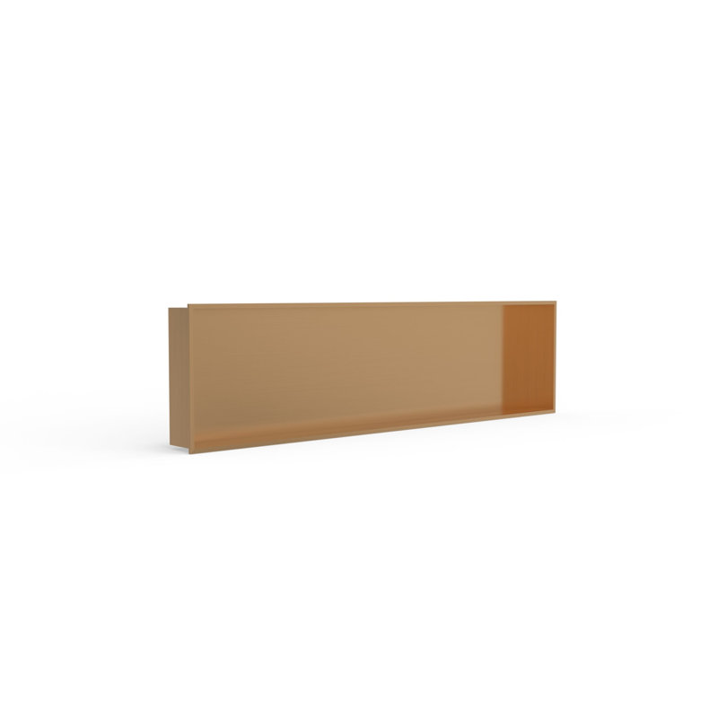 Niche de douche encastrée en or rose brossé l 48 po x H 12,6 po Badeloft, Or rosé brossé
