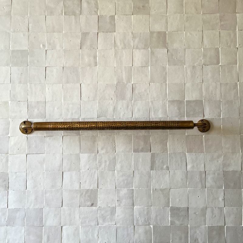 Porte-serviettes de salle de bain mural en laiton non martelé 20 po, Bronze frotté à l'huile