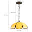  Luminaire suspendu de style moderne 1 lumière champagne Tiffany