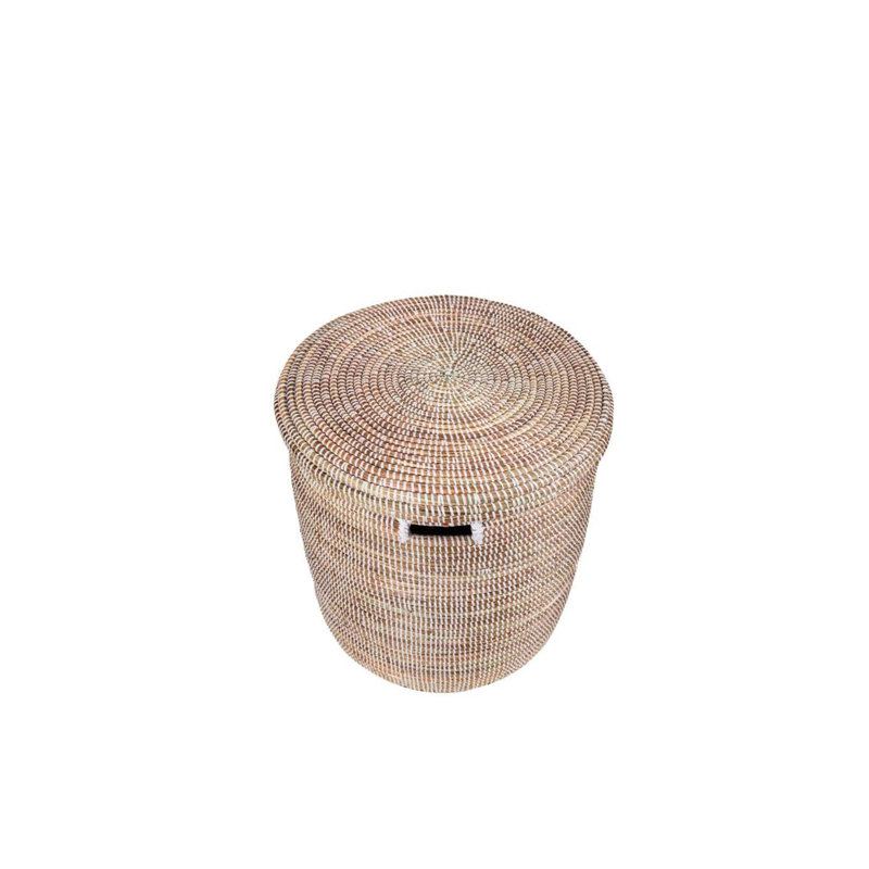 Dou Boho Basket, White Basket with No Leather