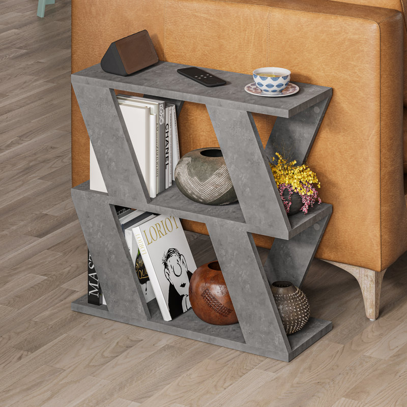 Table de bout avec rangement Frame, Gris rétro