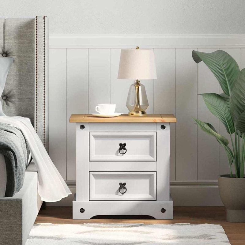 53cm W Solid Wood Bedside Table
