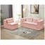 Canapé-lit modulaire convertible en velours côtelé moelleux avec méridienne indépendante, canapé pour très grand lit de 80 po et couverture double usage, rose bébé-125954716
