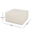 Repose-pieds rembourré carré, table basse carrée pour la maison-2003597492