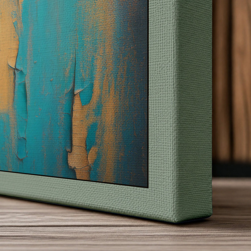 Weathered Walls Industrial - Wrapped Canvas, 30x20 - 76.2 x 50.8 cm, Sage Border
