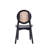 Versailles Industry Chic Solid Ash Wood Dining Side Chair in Black and Natural-103894334