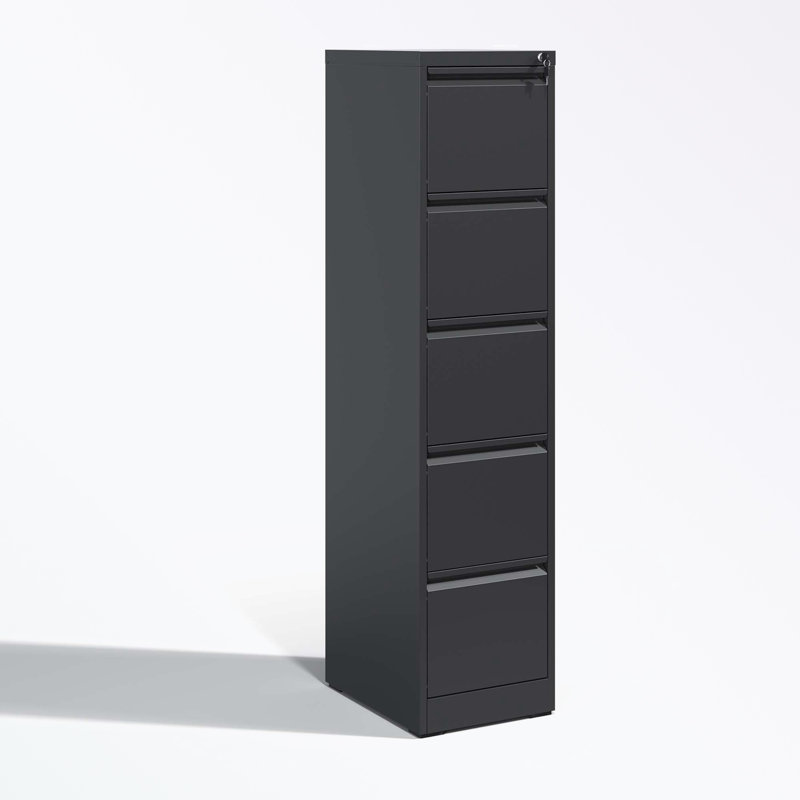 Melvene 14.96'' Wide 5 - Drawer Filing Storage Cabinet, Black