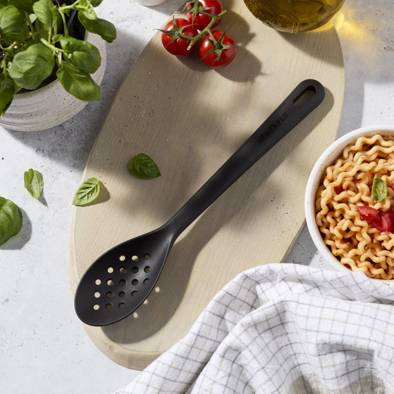 Black Silicone Heat-Resistant Skimming Ladle with Hanging Loop