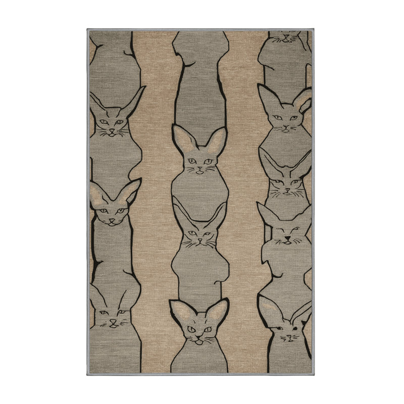  Tapis lavable avec chats Levkoy, Rectangle 4pi x 6 pi