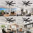 66" Smart Ceiling Fan With Light & Remote, Dimmable 6-Speed Wifi Alexa Control, Quiet DC Motor, Indoor/Outdoor Modern Farmhouse 8-Blade Walnut/Black