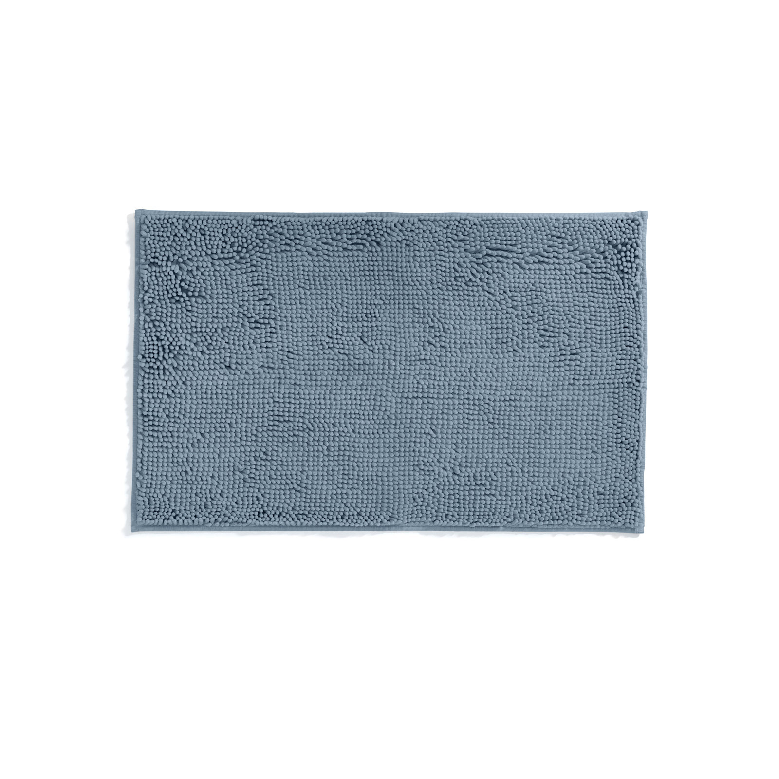 Soft Absorbent Chenille Bath Mat Rug with Anti-Skid Rubber Backing, Light Blue, Single - 34" L x 21" W