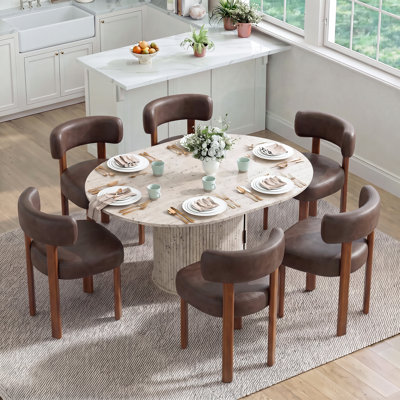 Ensemble de table de salle à manger moderne extensible pour 4 à 6 personnes avec rangement caché