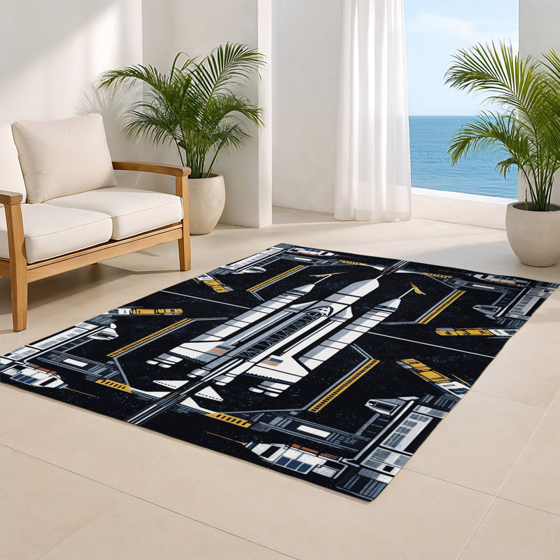 Tapis intérieur et extérieur gris Transport, Rectangle 4pi x 6 pi