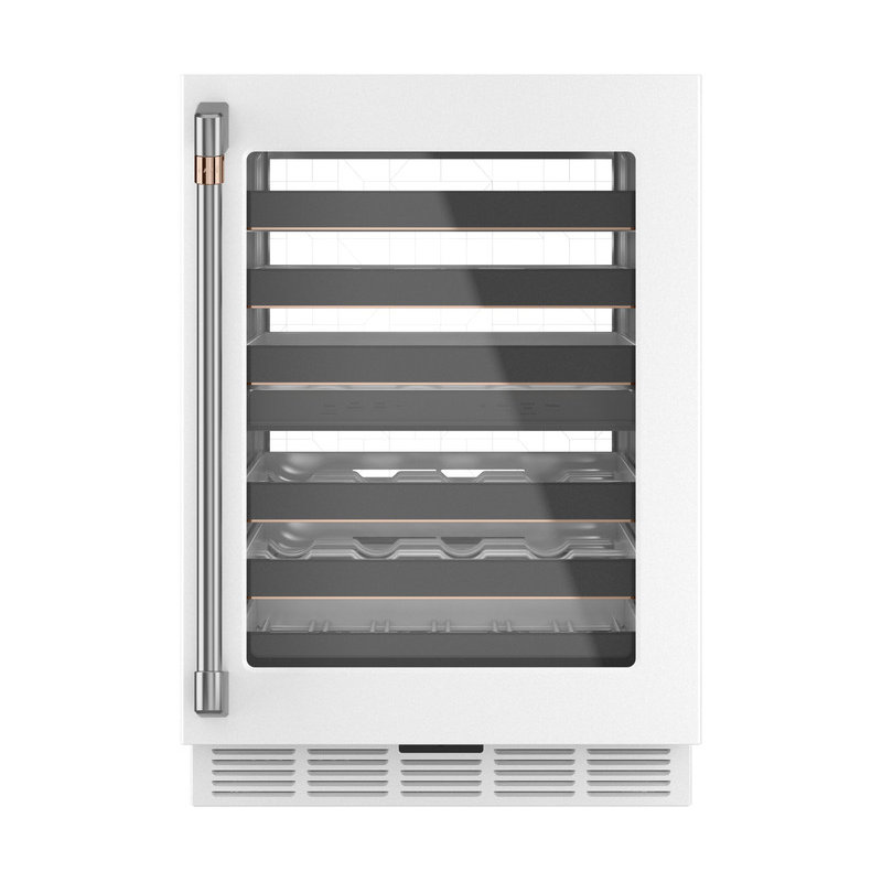Smart Appliances 46 Bottle Dual Zone Convertible Wine and Beverage Refrigerator with WiFi, Matte White