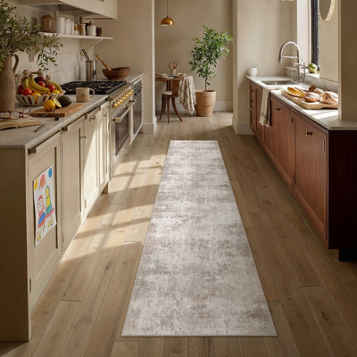 Elroy Modern Abstract Machine Washable Area Rug with Non-Slip Backing