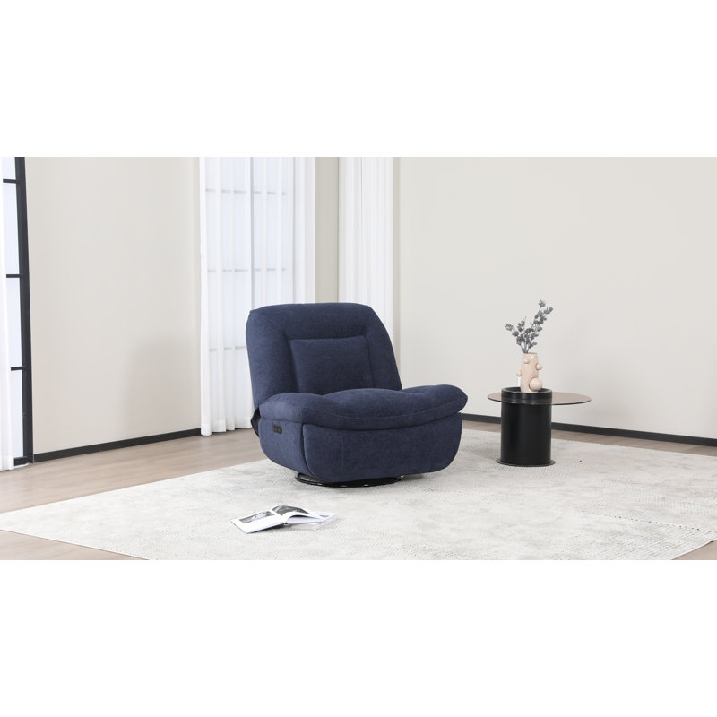 Bustamente Upholstered Accent Chair, Blue