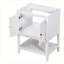 Armoire de rangement moderne pour salle de bain avec portes et tablette ouverte-105352225