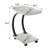 C Shaped Side Table Movable Sofa End Table Modern Coffee Table With Wheels For Small Spaces