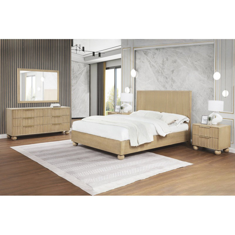 Modern Bedroom 2 Drawer Nightstand