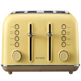 Buydeem 4 Slice Long Slot Crumb Retro Toaster