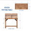 Banc de jardin et barre de service en bois d'acacia avec tablette de rangement Backyard Discovery
