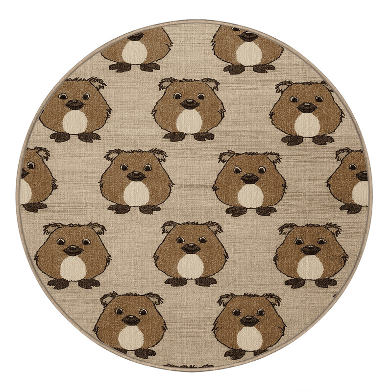 Washable Quokka Wildlife Area Rug, Rectangle 2' x 3'