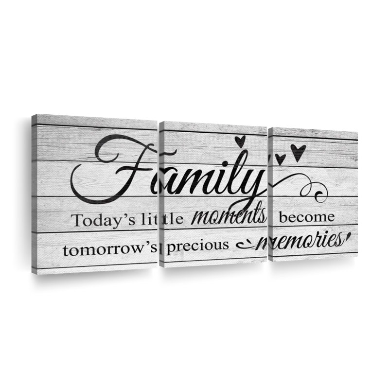 " Family Moments Typography " 3 - Pieces