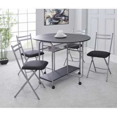 Lyusi 4 - Person Drop Leaf Dining Set