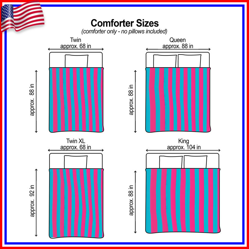 Vibrant Stripes Cotton Blend Striped Comforter, King