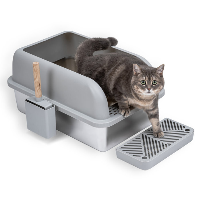 Tucker Murphy Pet™ Extra Large Stainless Steel Litter Box & Reviews ...