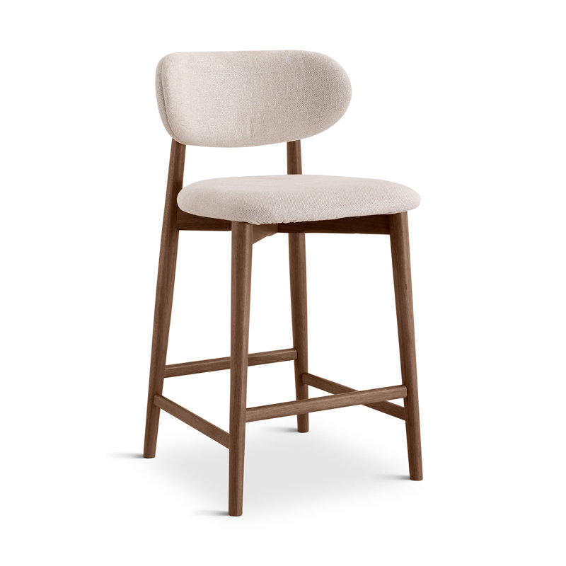 Alida Ena Lucia Bar/Counter Stool - Harvest Jute Seat - Ebano Frame, Counter Stool (26" Seat Height), Brown