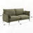 Fabric Sofa with 2 Pillows (Compressed Cushion)