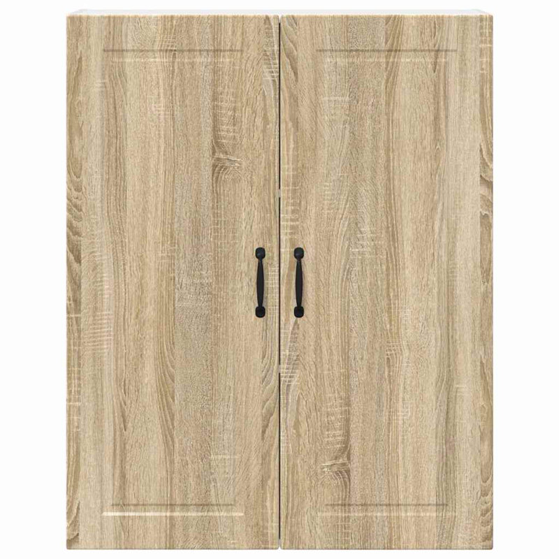 Vidaxl Kitchen Wall Cabinet High Gloss White 60 X 31 X 100 Cm, 100cm H x 80cm W x 31cm D, Sonoma Oak