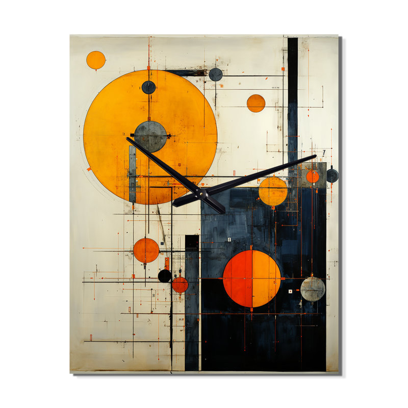 Horloge murale Blissful Voyage Minimal Mid-Century, H 32 po x l 24 po x P 1 po