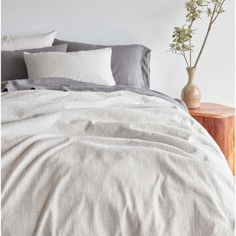 Toro Canyon Organic Duvet Cover, King/Cal King Duvet Cover, Sterling