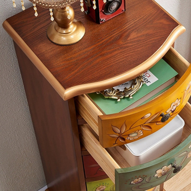 Hand-Painted 6-Drawer Entryway Accent Chest
