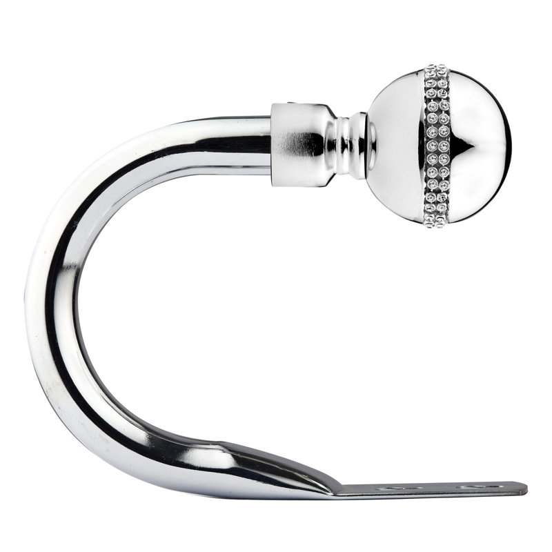 Bling Diamond 20cm Curtain Holdback, Chrome