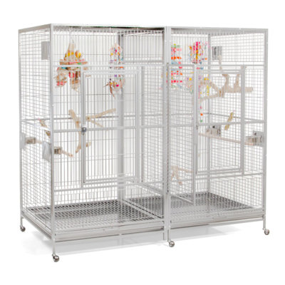 Large Double Macaw Cage Platinum by HQ