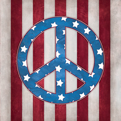 Peace Stripes - Wrapped Canvas Print