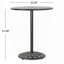 Table de bar d'extérieur, plateau rond sculpté de 35 po, aluminium bronze antique