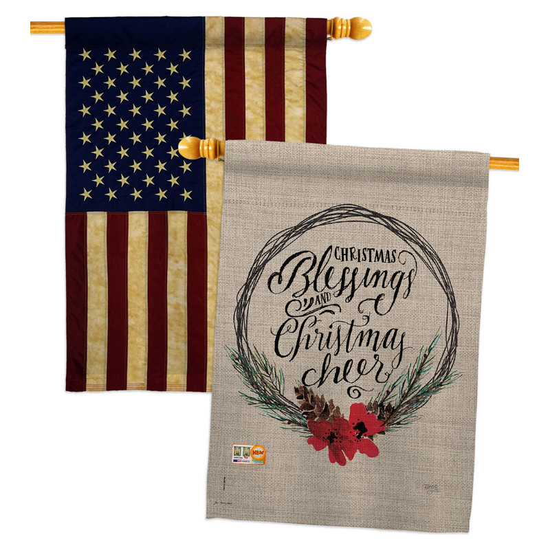 Drapeau de maison à 2 côtés en polyester / mélange de polyester 40 x 28 po