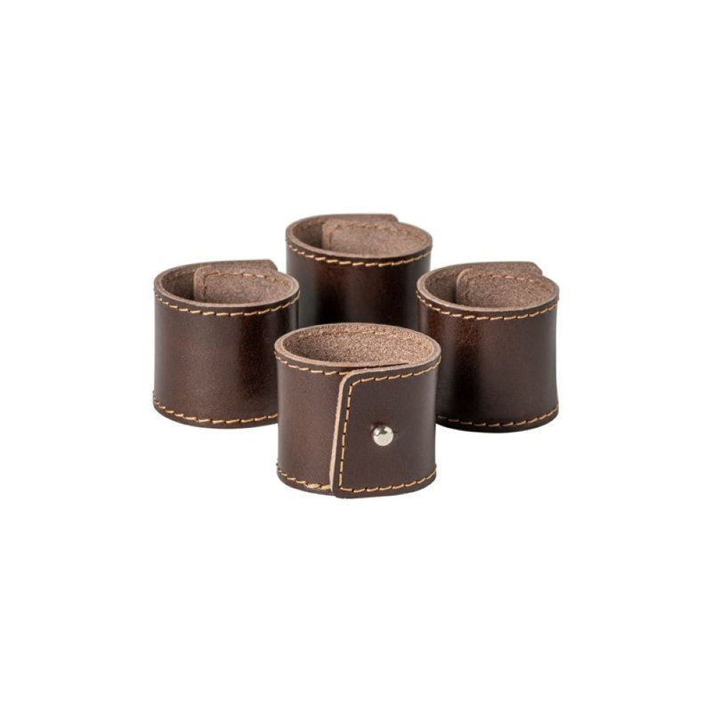 Set 4 Napkin Rings, Brown