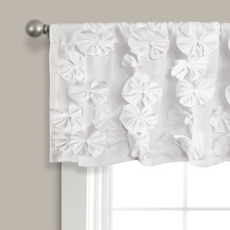 Cantonnière festonnée 52 po , Blanc