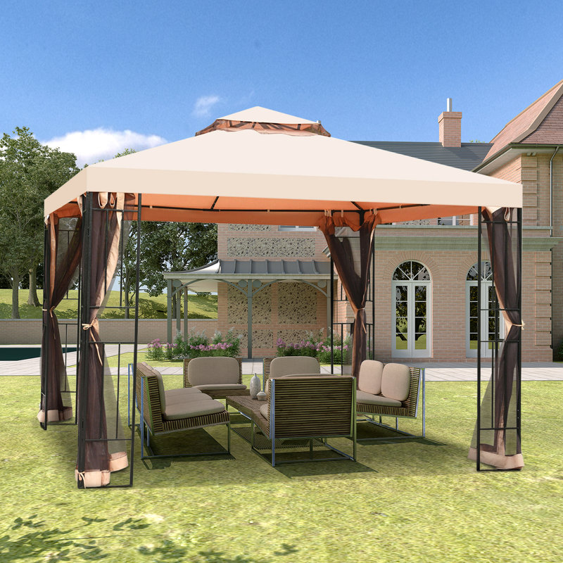 10 Ft. W x 10 Ft. D Steel Patio Gazebo