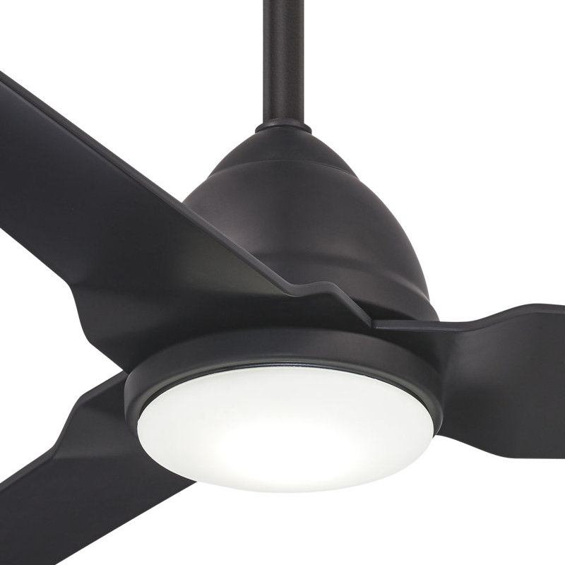 54" Java 3 - Blade Outdoor LED Standard Ceiling Fan with Remote Control and Light Kit Included